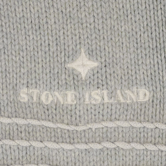 Vintage Stone Island Chunky Spellout Button-Up Knit