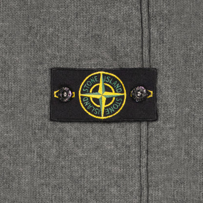 Stone Island Ribbed Knit Quarter Zip Button Over