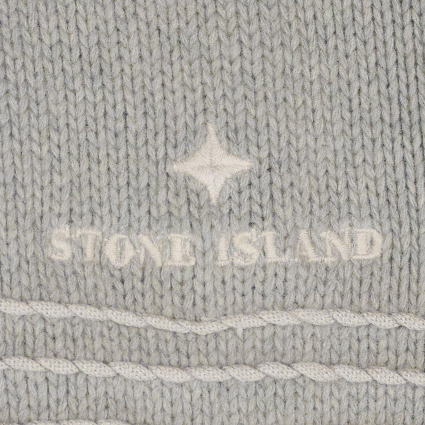 Vintage Stone Island Chunky Spellout Button-Up Knit